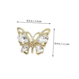 Ipetboom Butterfly Charm Jewelry 10pcs Nail Gems Fashionable DIY Nail Art Decorations