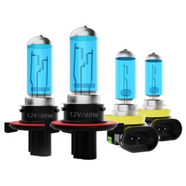 DMEPUGI Headlight Bulbs Fit For Mini Cooper Paceman 2011-2016,9008 High Low Dual Beam H11 Fog Lights Combo,Super Bright 5500K White Light High Performance Halogen Light Bulbs,4PCS