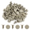 100Pcs 9mm Khaki Plastic Door Fender Bumper Push Rivets Clip