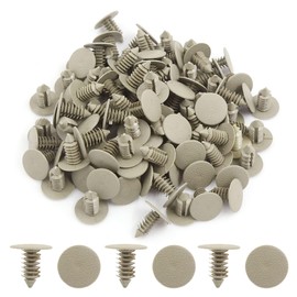 100Pcs 9mm Khaki Plastic Door Fender Bumper Push Rivets Clip for Auto Car