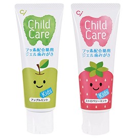 Ci Child Care for Preventing Dentures in Children, Set of 2 (1 Apple Mint, 1 Strawberry Mint) (2.5 oz (70 g) per bottle)