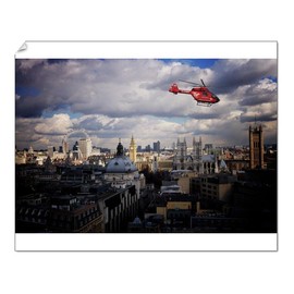 robertharding 8R 10x8 Print of London air Ambulance Over Westminster, London, England, United Kingdom (3615236)