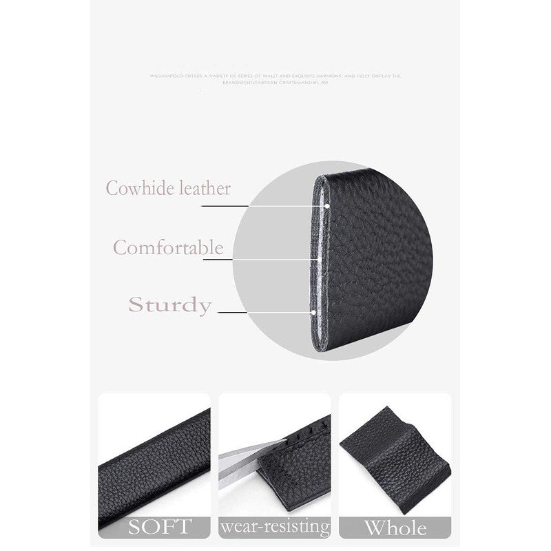 VANNANBA Cinturones de diseño para hombre, de piel auténtica con