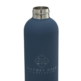ViKtory Golf Apparel - Premium, Double-Walled, Vacuum Sealed, Insulated Water Bottle - 25 oz (750 ml) with Carry Handle (Admiral Blue)