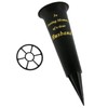 Black In Loving Memory Husband Spiked Memorial Grave Flower Vase