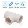 ZHMEINA 1/2" Tee 3 Way PVC Pipe Fitting, 6 Pack