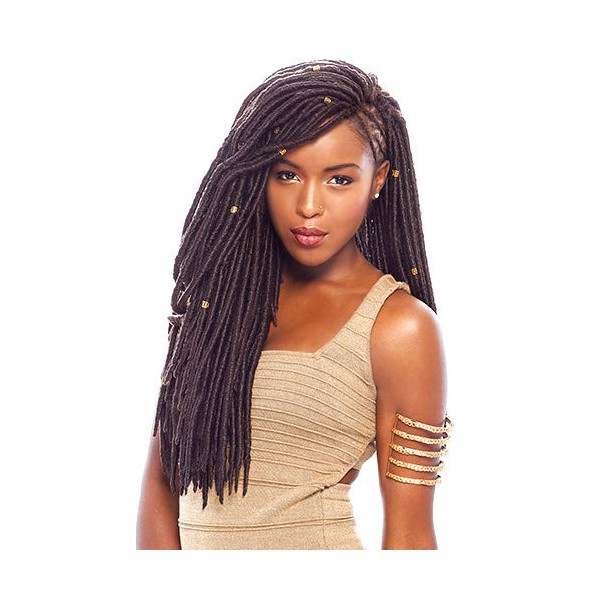 Janet Collection Synthetic Hair Crochet Braids 2X Havana Mambo Faux Locs 18" (6-Pack, 613)