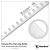 Humbee Chef Carving Knife 8-Inch with Granton Edge for Turkey