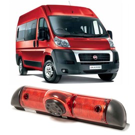 HD Car Third Roof Top Brake Lamp Camera Brake Light Rear View Support Camera for Fiat Ducato X250/Peugeot Boxter III AVIS AVS325CPR/Citroen Jumper/Dodge/Box Parking Aid