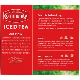 Community Coffee Signature Iced Tea, 48 Family Size Tea Bags, 48 Count Box (Pack Of 1)