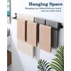 Alise Double Towel Bar Black,28" Towel Rack for Bathroom Wall