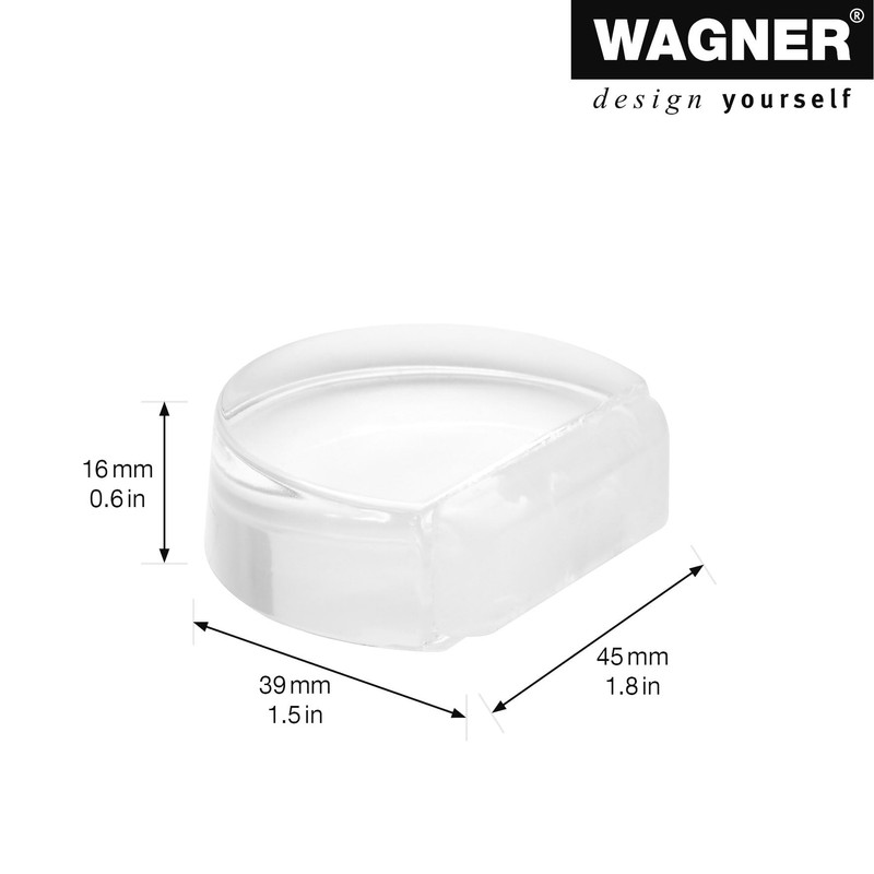 Floor doorstop CLEAR "L40mm/H14mm"