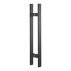 TOGU TG-6018 24 inches Solid Standoffs Heavy-Duty Commercial Grade-304 Stainless Steel Push Pull Door Handle/Barn Door Pull Handle/Glass Pulls, Matte Black Finish