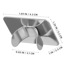 VOSAREA 2pcs Stainless Steel Nail Art Palette for Professional Color Mixing Manicure Tool for Nail Design Easy to Clean for Home and Salon Use