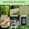 Beadboard Outlet Covers Wall Plates, Bamboo Fiber Light Switch Covers,