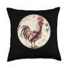 Serama Chicken Howling At The Moon Throw Pillow