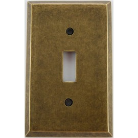 Classic Accents Aged (Matte) Antique Brass 1 Gang Toggle Switch Wall Plate