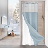 MitoVilla Blue Small Stall Shower Curtain 36 x 72, Narrow