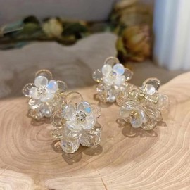 Pearl Hair Claw Hair Clip, Large Pearl Barrette, Hair Ornament, Hair Accessory, Hairpin, Small, Mini, Hair Arrangement, Accent, Ladies, Adult, Cute, Korean, Orchan, Hair Clip, Hair Clip, Hair Set of 4