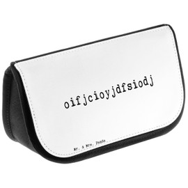 Mr. & Mrs. Panda Bear Party Cosmetic Bag, White, Hand Drawn