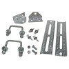 Brickyard (2) 10" Galvanized Swivel Top Bunk Bracket Kit w/