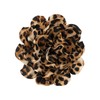 HUANGANG Leopard Print Flower Duckbill Clip Brooch Exaggerated Floral Shaped