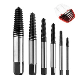 HAIMAYEE Screw Extractor Set Professional 6-Piece HSS Extractor, Screw Extractor Tool, Left Hand Turner Set, Screw Remover M3-M25