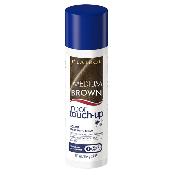 Clairol Root Touch-Up by Nice'n Easy Temporary Hair Coloring Spray, Medium Brown Hair Color, Pack of 1