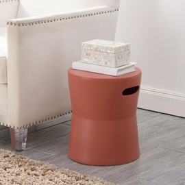 SAFAVIEH Home Collection Dijera Terracotta Ceramic Decorative Garden Stool for Living Room, Bedroom, Garden, Side Table, Plant Stand (Fully Assembled)
