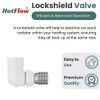 Hot Flow All-White Estuary Corner TRV Thermostatic Radiator Valve (Pair)