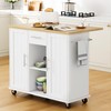 Shintenchi Kitchen Island with Storage, Bar Cart Cabinet Island Table