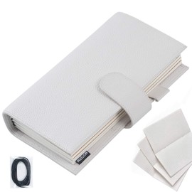 Moterm Companion Traveler's Notebook Cover - Improved Design with Back Pocket (Standard Size, Pebble Cream)