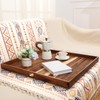 RattanView 24 Inch Extra Large Square Ottoman Table Tray with