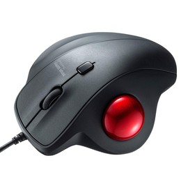 Sanwa Supply MA-TB128BK Wired Trackball, Quiet, 3 Buttons, Optical