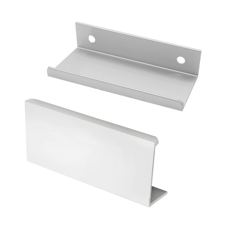 Qjaiune 2PCS Back Mount Finger Edge Pull 80mm/3.15", Aluminum Hidden