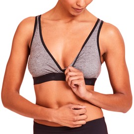 La Leche League Sleep Nursing & Maternity Bra, Black Jacquard, Medium