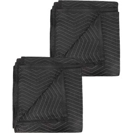 2 Pack Moving Blankets 40x 72" Moving Pads for Furniture Protection Quilted Packing Shipping Blankets for Furniture Moving Supplies