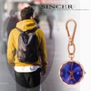 JewelryWe Pocket Watch with Carabiner Keyring Quartz Analogue Watch for