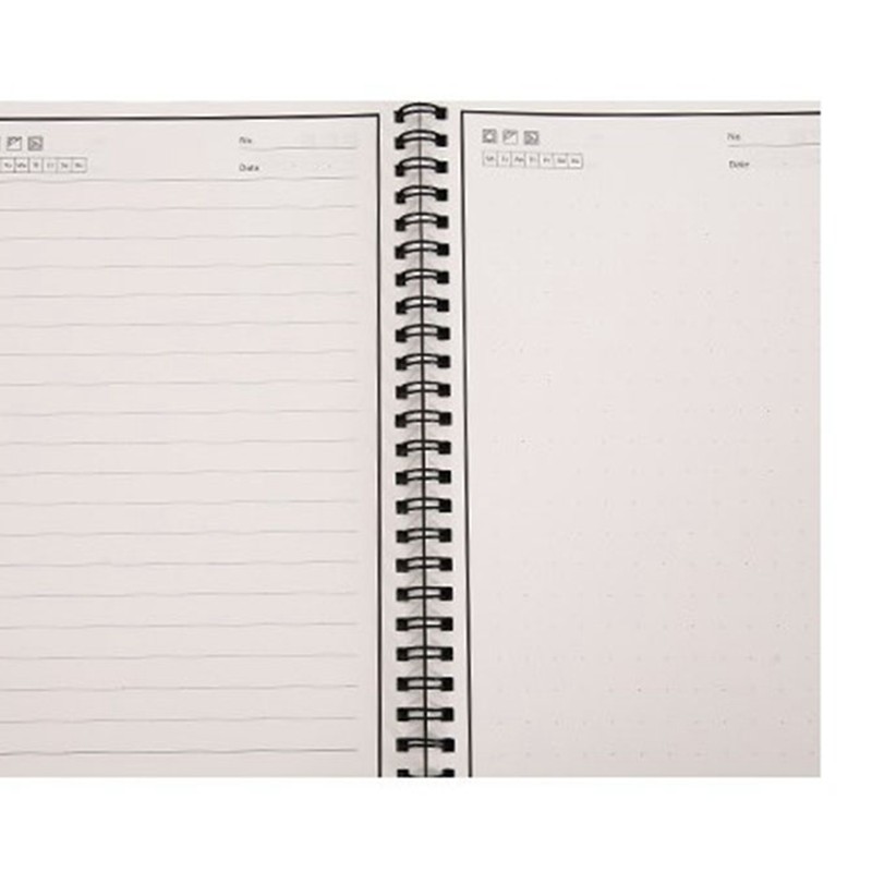 Notebook B5 Black Round Sign Circle Line Design Portable PP