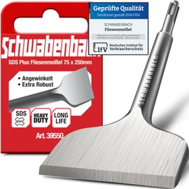 SCHWABENBACH® Scalpello per Piastrelle SDS Plus 75 x 250mm - Angolato 30°