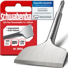 SCHWABENBACH® Scalpello per Piastrelle SDS Plus 75 x 250mm - Angolato 30°