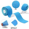 プレカットテーピングテープ キネシオロジーテープ キネシオ テープ 筋肉・関節をサポート 通気性 伸縮性強い 汗に強い ((3巻入)青)