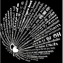 Unbranded 2PCs Couple Magnetic Necklaces Heart Projection I Love You in 100 Languages Gift