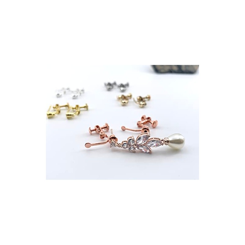 Clip Ohrringe Adapter Ohrclips Konverter Ohrring Clips siber rosegold gold