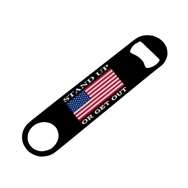 USA Flag Patriotic Speed Bottle Opener Heavy Duty Gift Stand