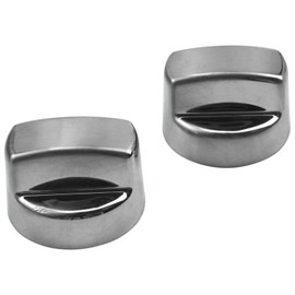 Topparall 811195 Wolf Range Hood Knob Replacement for 805328 KIP5D44 5D44 B002MFNQ34 Ventilation Hood Knob Fit for Sub-Zero for Wolf Silver (2 Pack)
