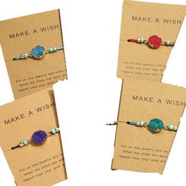 72ore Stocking Stuffers Holiday Outfits for Women 2024 Make a Wish Bracelet Friendship Gifts for Women Green Crystal Bracelet Trendy Jewelry Birthday Christmas Gift for Best Friends