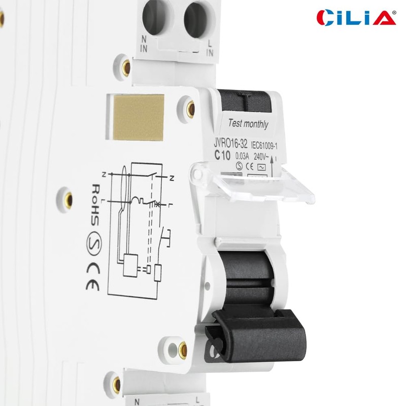 CILIA Residual Current Switch 30mA 1P+N 6kA, FI Switch with