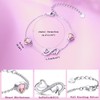 Infinity Heart October Birthstone Bracelet 925 Sterling Silver Adjustable ECG