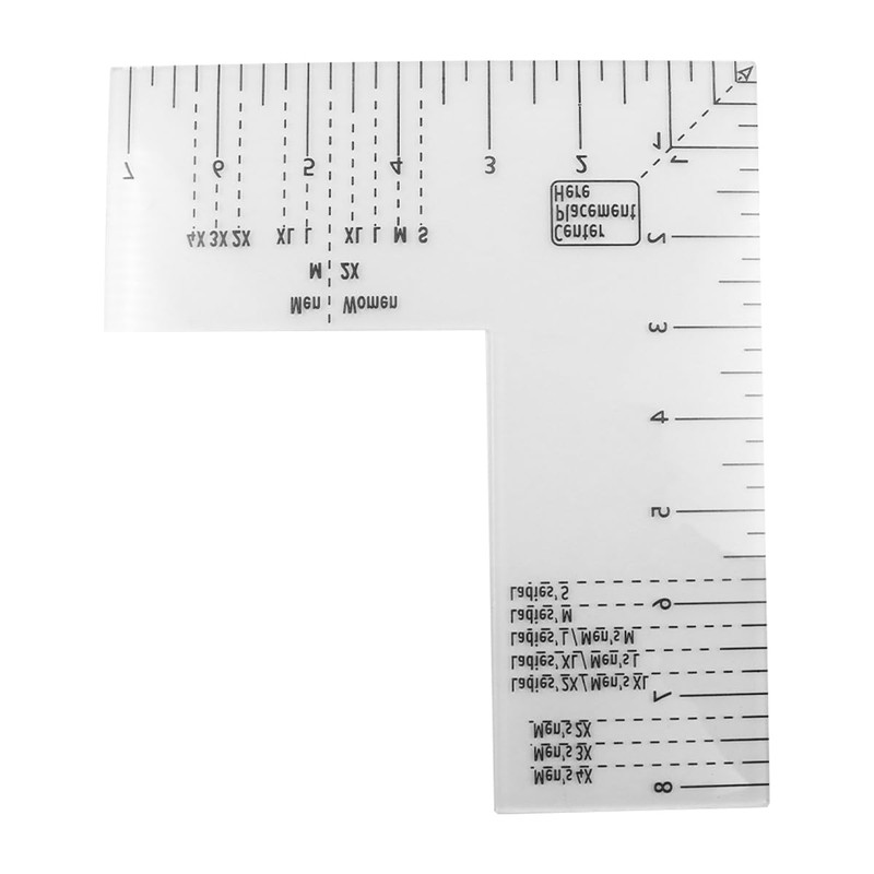 Namvo T-shirt Ruler Guide,Left Chest Logo Placement Tool for Heat